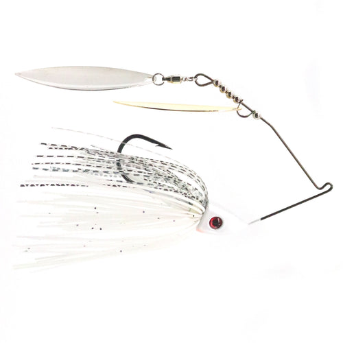 Bassman Spinnerbaits TW Series Double Willow Blades 1/2 oz / Pearl White Bassman Spinnerbaits TW Series Double Willow Blades 1/2 oz / Pearl White