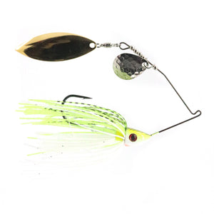 H & H 3/8OZ SPINNERBAIT DOUBLE SPINNER CHART/LIME