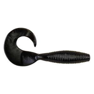 Grub Single Curly Tail 18-20-150 Black Flake 5 Inch Fishing Swim Bait Lures