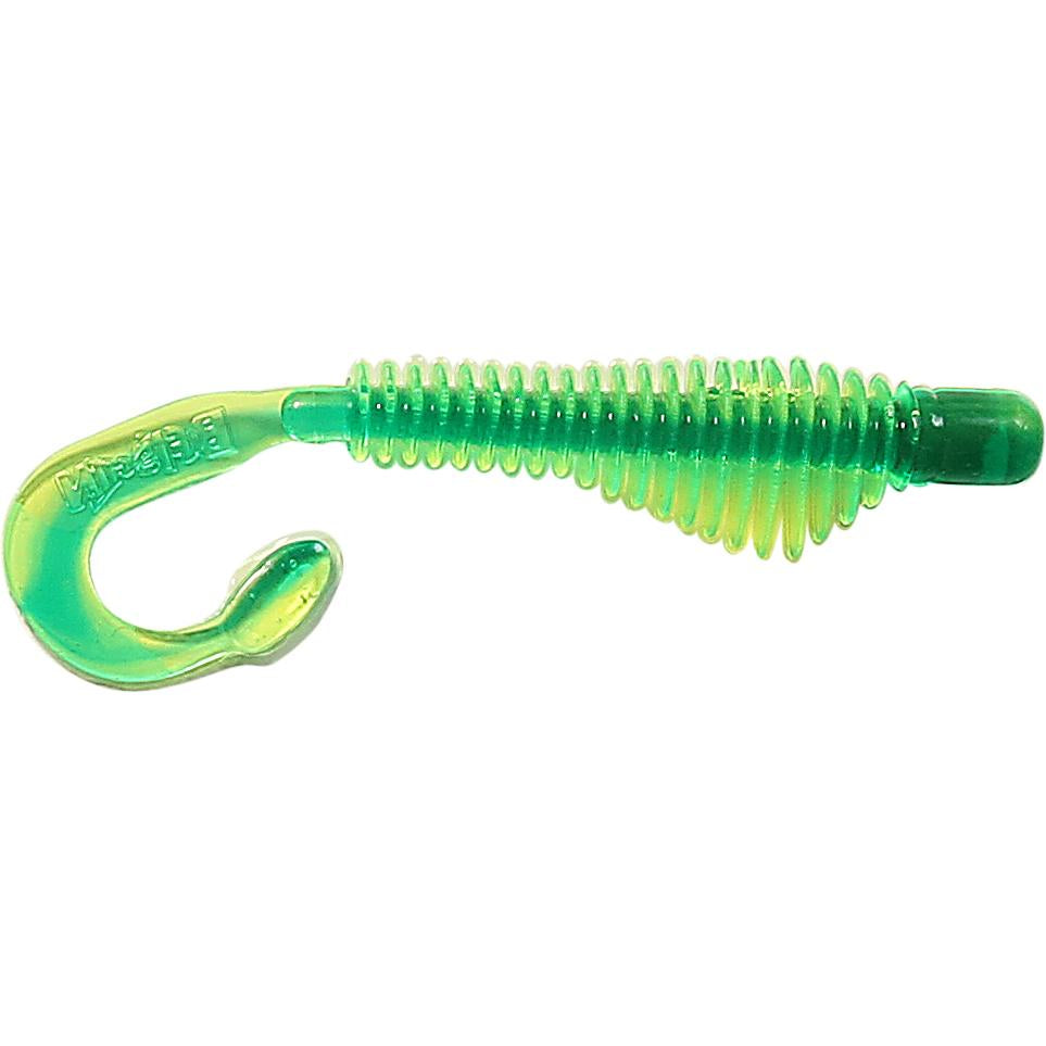 BFishN Tackle AuthentX Moxie Curltail Ringworm 3" / Chartreuse/Green Core