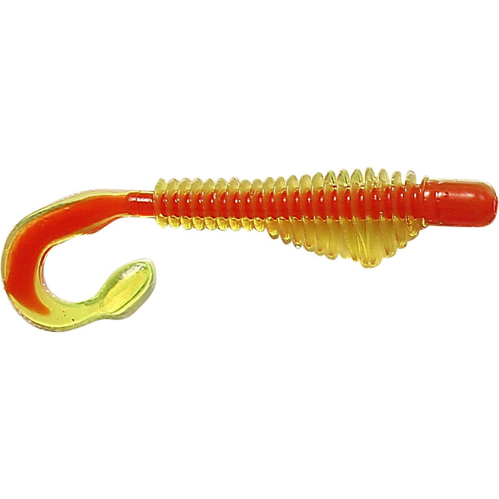 BFishN Tackle AuthentX Moxie Curltail Ringworm 3" / Chartreuse/Orange Core
