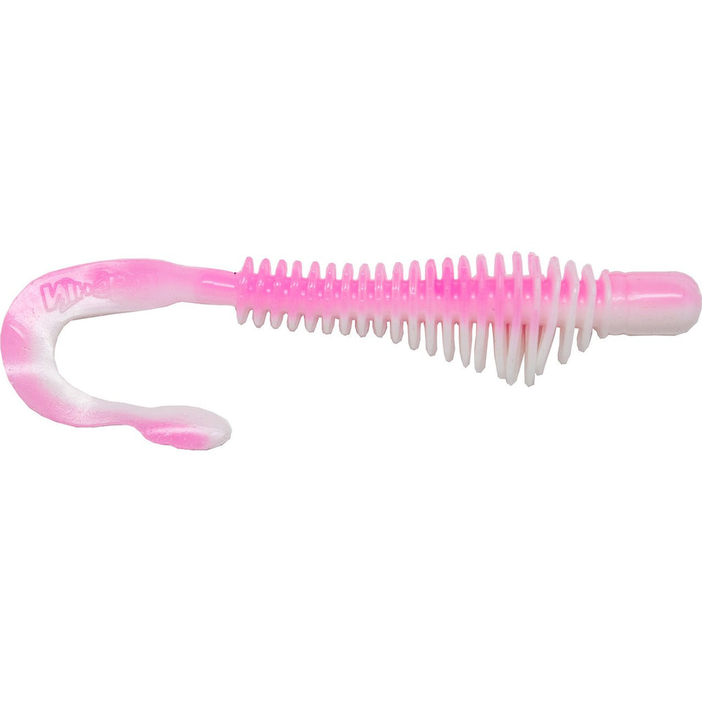 BFishN Tackle AuthentX Moxie Curltail Ringworm 3" / Pink/White