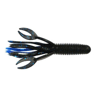 Big Bite Baits Craw Tube Bulk Pack Black Blue/Electric Blue Lam / 100 Pack / 4"