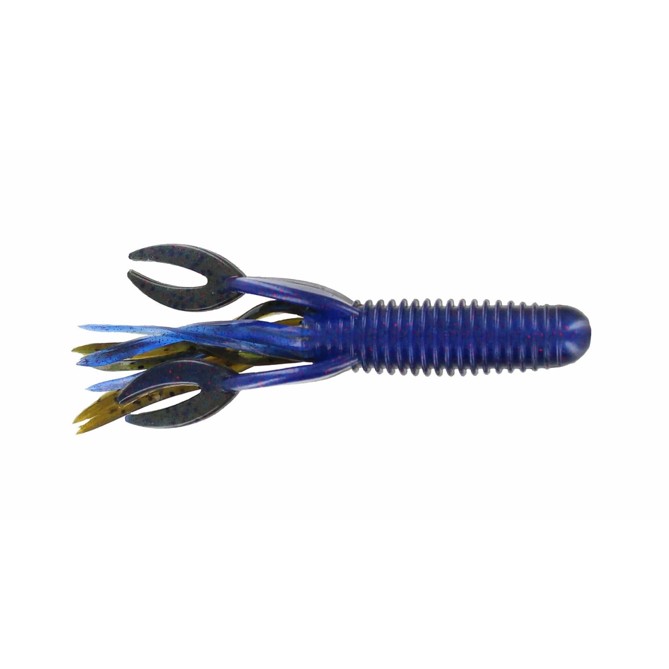  Big Bite Baits Craw Tube-Pack of 8 (Black Blue/Electric Blue) :  Everything Else