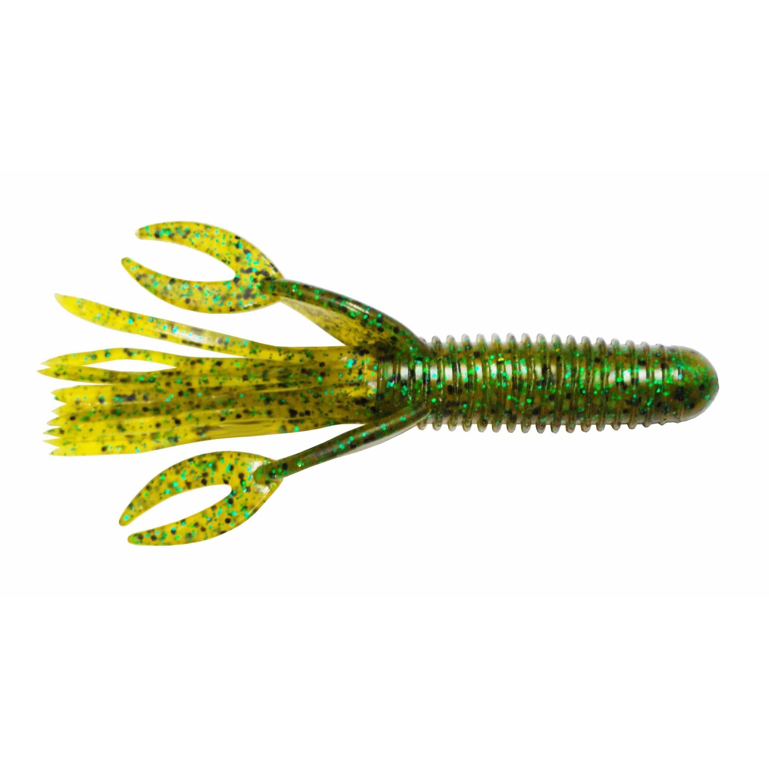 Big Bite Baits Craw Tube Bulk Pack Pumpkin Pepper Green / 100 Pack / 4