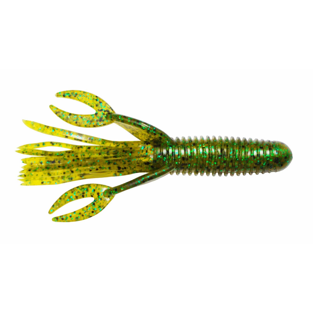 Big Bite Baits Craw Tube Bulk Pack Pumpkin Pepper Green / 100 Pack / 4"