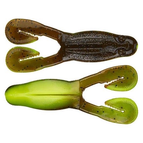 Big Bite Baits Tour Toad Green Pumpkin Chart / 4" Big Bite Baits Tour Toad Green Pumpkin Chart / 4"