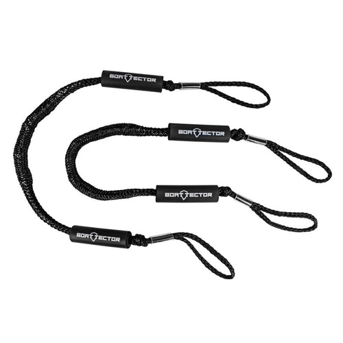 Luxtrada Pack of 2 Bungee Dock Lines for Boat Shock Absorb Dock Tie Mooring  Rope Boat Accessories 4-5.5 ft 