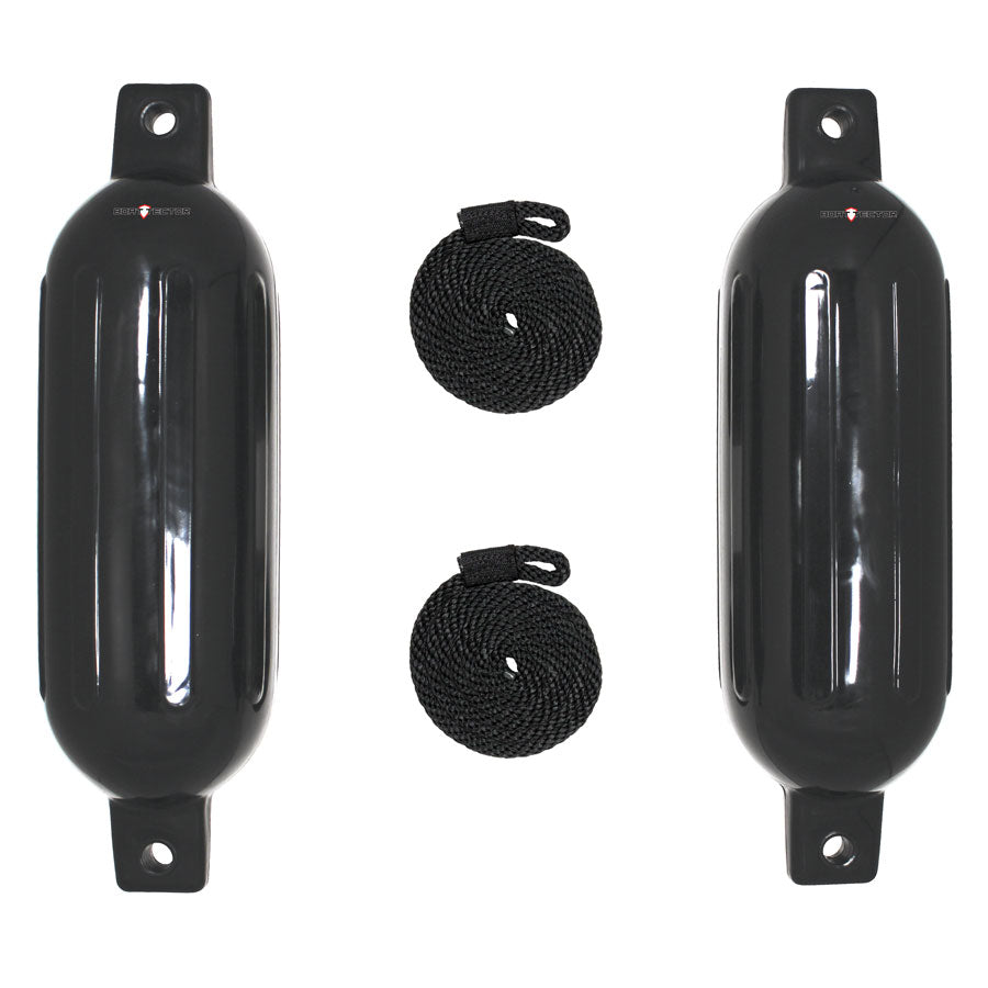 Extreme Max BoatTector Fender Large Buoy 2 Pack Black