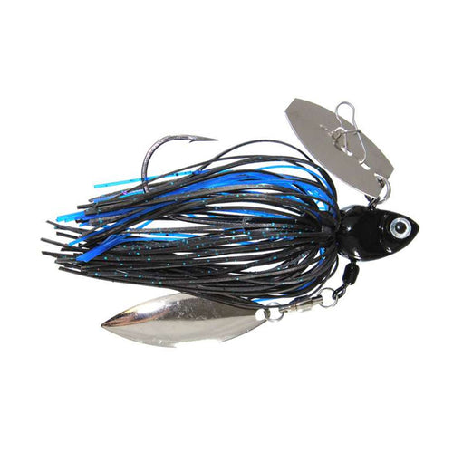 Fish Head Spin Primal Vibe 1/4 oz / Black/Blue Fish Head Spin Primal Vibe 1/4 oz / Black/Blue