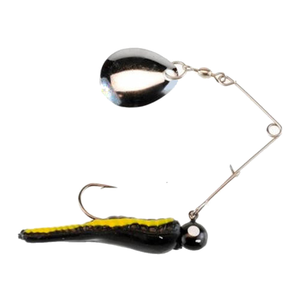 Johnson Fishing Lures Beetle Spin Jig 1/32 oz / Black Yellow Stripe/Red Belly