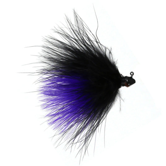 Outkast Tackle Feider Fly Marabou Jig 3/32 oz / Black/Purple