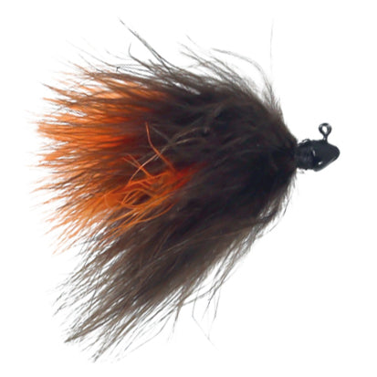 Outkast Tackle Feider Fly Marabou Jig 1/16 oz / Brown/Orange