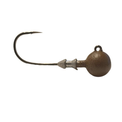 Great Lakes Finesse Stealth Ball Jig Head 1/16 oz / Matte Brown / 1/0