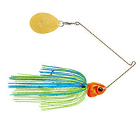 Booyah Covert Single Colorado Spinnerbait 1/2 oz / Blue Chartreuse/Orange / #4.5