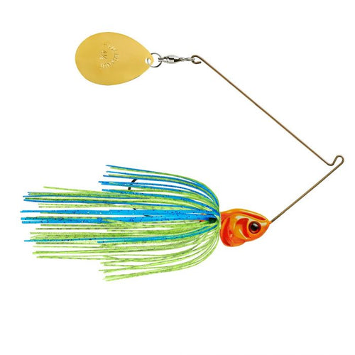 Booyah Covert Single Colorado Spinnerbait 1/2 oz / Blue Chartreuse/Orange / #4.5 Booyah Covert Single Colorado Spinnerbait 1/2 oz / Blue Chartreuse/Orange / #4.5