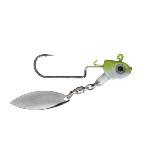 Coolbaits Lures Down Under Weedless Underspin - Silver Blade 3/8 oz / Chartreuse Shad Coolbaits Lures Down Under Weedless Underspin - Silver Blade 3/8 oz / Chartreuse Shad