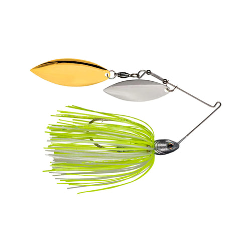 Strike King Tour Grade Compact Double Willow Spinnerbait Chart/White / 1/2 oz Strike King Tour Grade Compact Double Willow Spinnerbait Chart/White / 1/2 oz