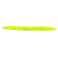 Yamamoto 5" Senko Worm Chartreuse with Large Black / 5"