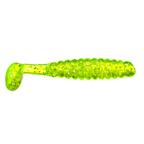 Charlie Brewer's Slider Crappie Grub Chartreuse Glitter / 1 1/2" Charlie Brewer's Slider Crappie Grub Chartreuse Glitter / 1 1/2"