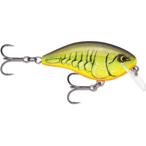 Rapala OG Rocco 5 Squarebill Crankbait Chartreuse Rootbeer Crawdad / 2 1/2" Rapala OG Rocco 5 Squarebill Crankbait Chartreuse Rootbeer Crawdad / 2 1/2"