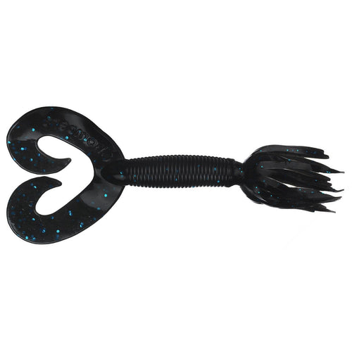 Chompers Skirted Twin Tail Grub 4" / Black/Blue Flake Chompers Skirted Twin Tail Grub 4" / Black/Blue Flake