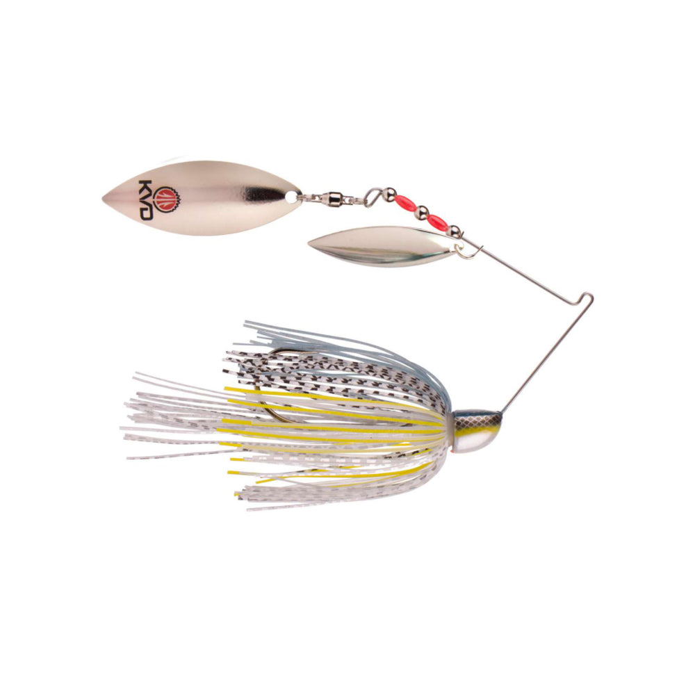 Strike King KVD Finesse Spin Double Willow Spinnerbait Chrome Sexy Shad / 1/2 oz