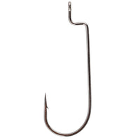 Gamakatsu Offset Shank Round Bend Worm Hook 1/0 / Black Nickel