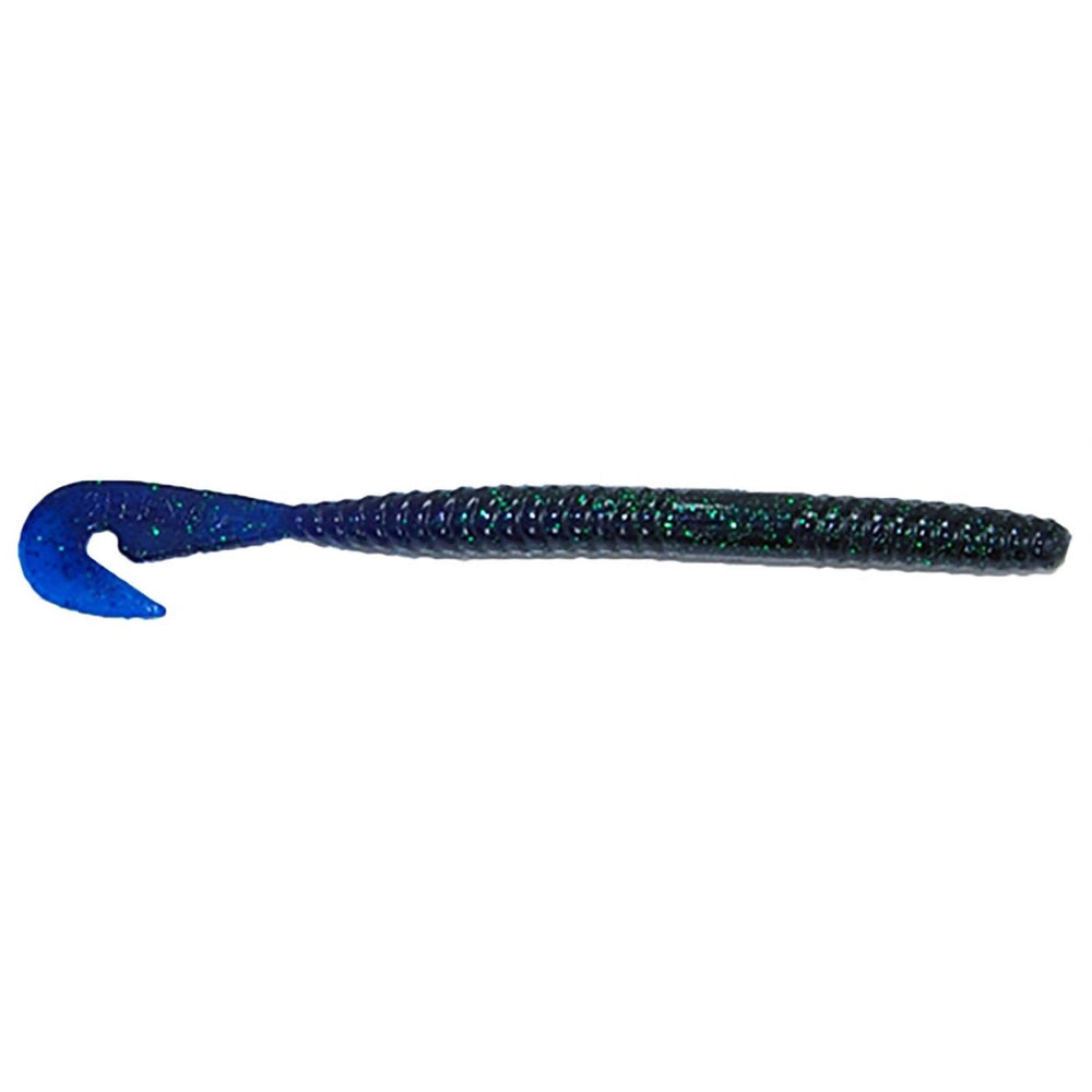 Gambler Lures Burner Worm 6" / June Bug Blue Tail