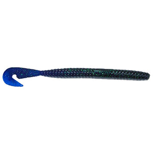 Burner Worm 6" / June Bug Blue Tail