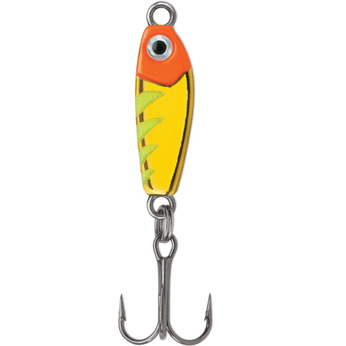 VMC Rattling Roach Spoon 3/16 oz - Glow Juicy Lucy - 2 Ice Fishing Lure