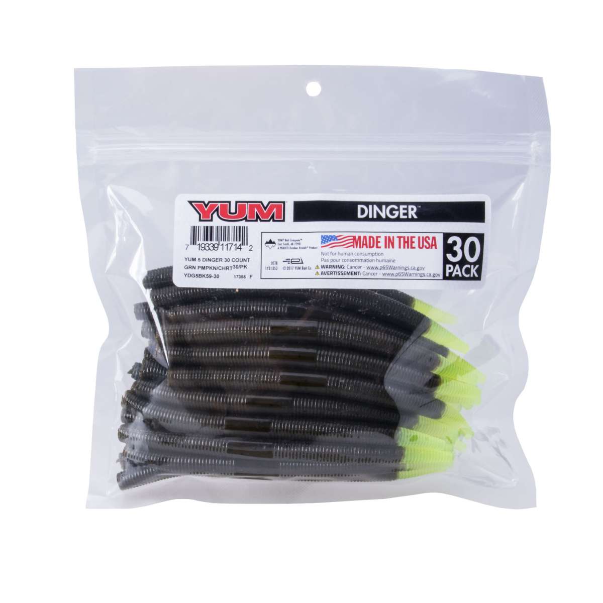 YUM 4” Dinger Worm  Dogfish Tackle & Marine