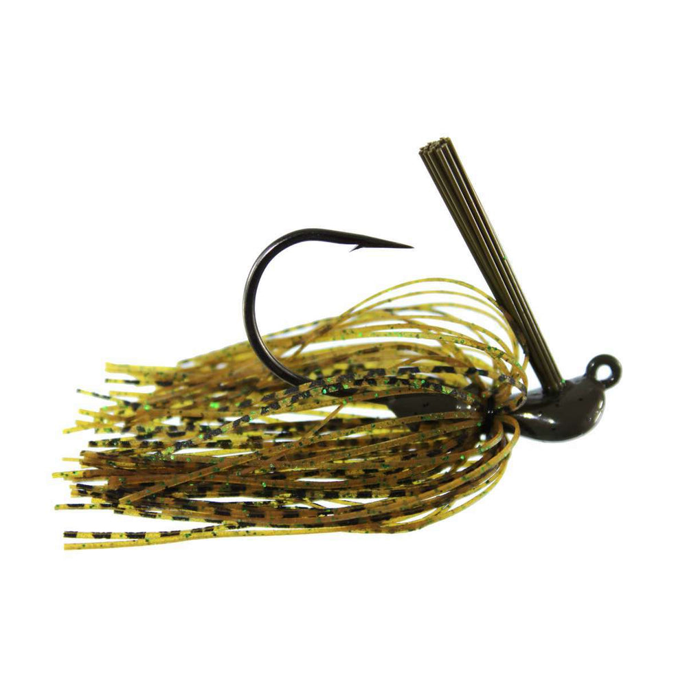 Queen Tackle Tungsten Flipping Jig 3/8 oz / Green Pumpkin Green