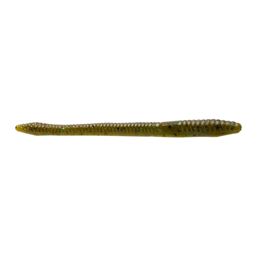 Zoom Finesse Worm Green Pumpkin Green / 4 1/2"