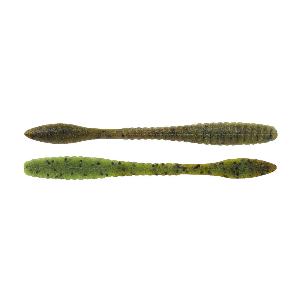 Berkley Flat Worm - PowerBait MaxScent 4 1/4" / Green Pumpkin/Watermelon