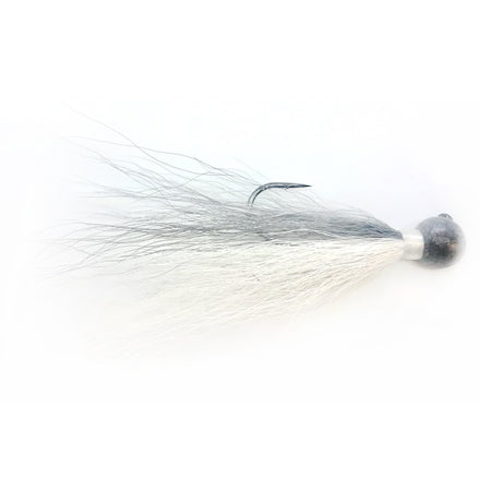 Venture Lures Ball Head Hair Jig 3/16 oz / Gray White Venture Lures Ball Head Hair Jig 3/16 oz / Gray White