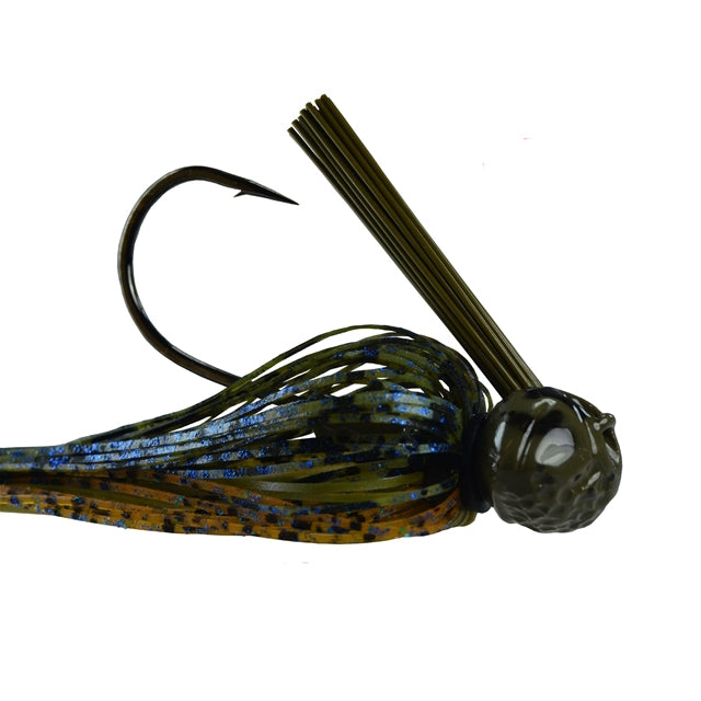 Picasso Lures Fantasy Football Head Jig 1/2 oz / Green Pumpkin Magic