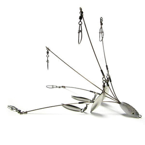 5 Wire Umbrella Rigs 4 Silver Blades / 3/4 oz