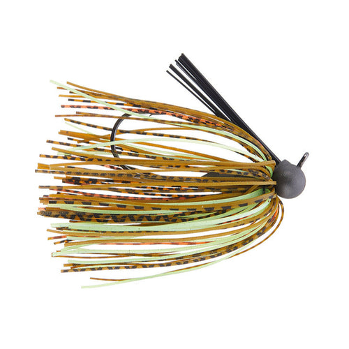 Queen Tackle Tungsten Finesse Football Peanut Jig - Green Pumpkin Green - 1/4 oz.