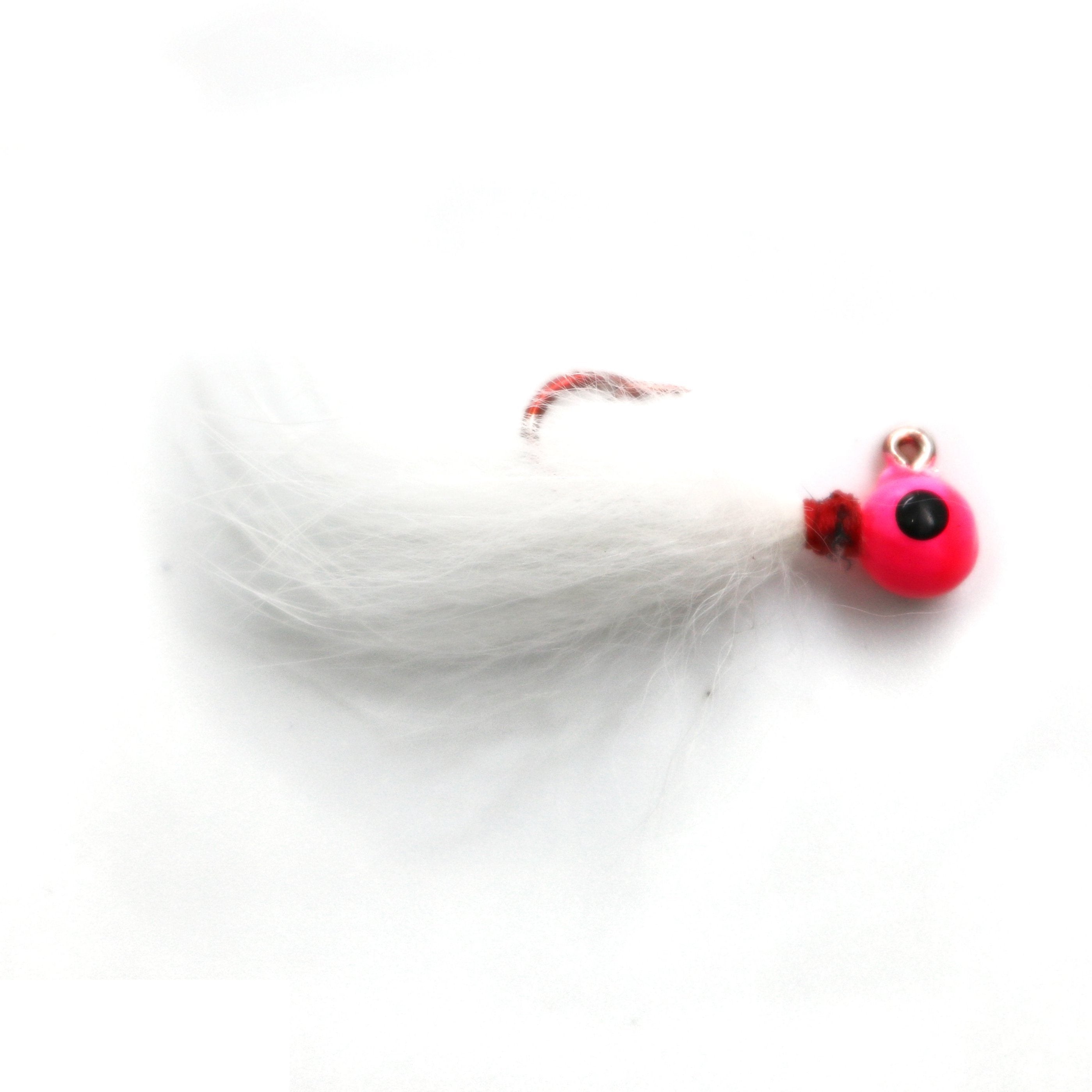 JB Lures Rabbit Hair Jig 1/16 oz / Pink/White