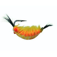 Kenders Outdoors Tungsten Akua Red Eye Shrimp Jig - EOL Gold/Yellow/Black / 1/32 oz