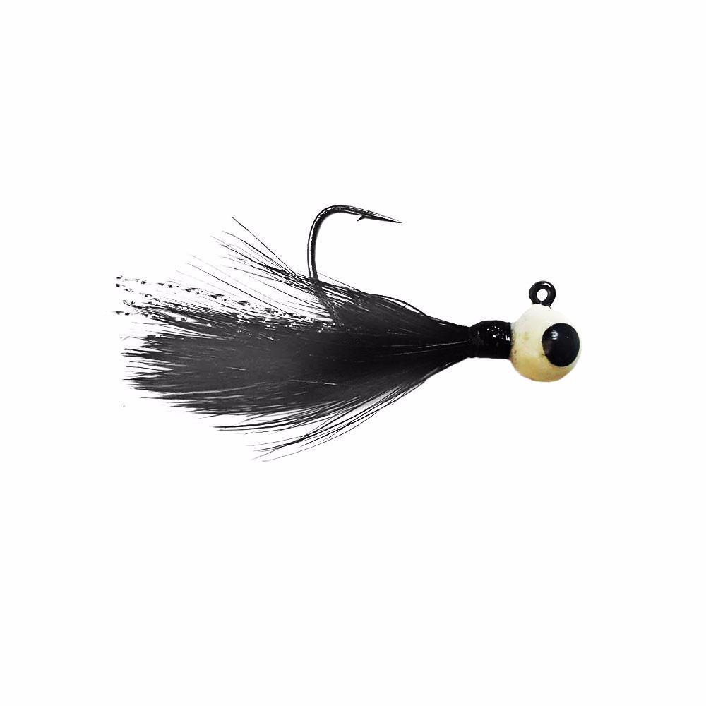 Kenders Outdoors Tungsten Feather Jig - EOL Black / 1/16 oz