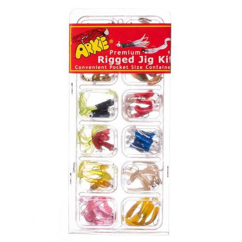 Arkie Lures Premium Rigged Panfish Jig Kit 49-Piece Kit Arkie Lures Premium Rigged Panfish Jig Kit 49-Piece Kit