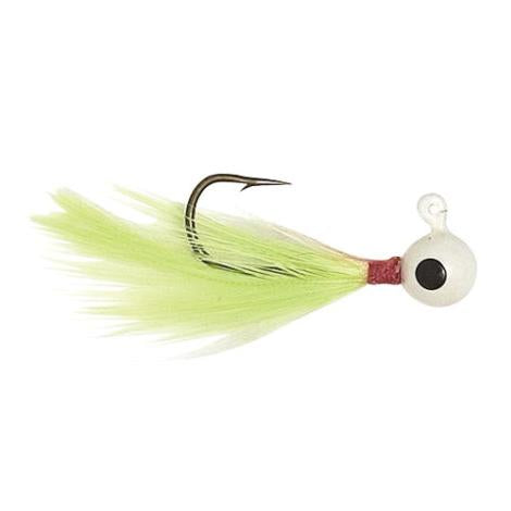 Lindy Little Nipper Feather Jig 1/32 oz / Chartreuse/Glow Lindy Little Nipper Feather Jig 1/32 oz / Chartreuse/Glow
