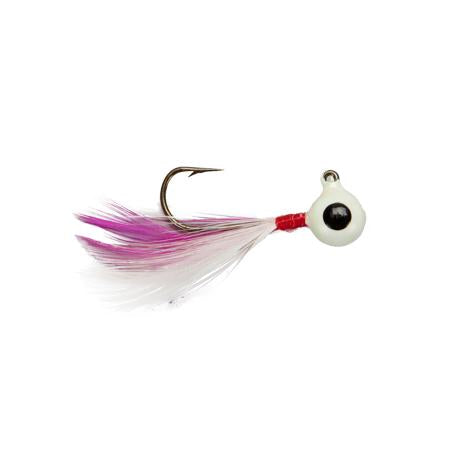 Lindy Little Nipper Feather Jig 1/32 oz / Pink/Glow Lindy Little Nipper Feather Jig 1/32 oz / Pink/Glow