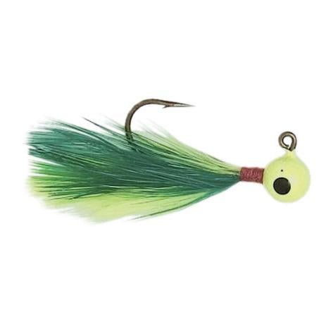 Lindy Wally Talker Ice Fishing Lure Green Yellow 1 8/9 in. 1/8 oz