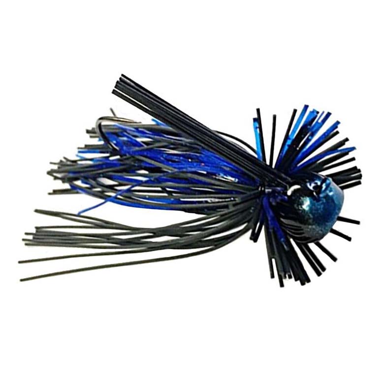 Greenfish Tackle Itty-Bitty Living Rubber Finesse Jig 5/16 oz / Black/Blue