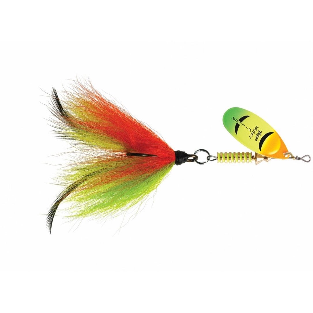 Mepps Aglia Original French Inline Spinner Lure, Hot Fire Tiger, 1