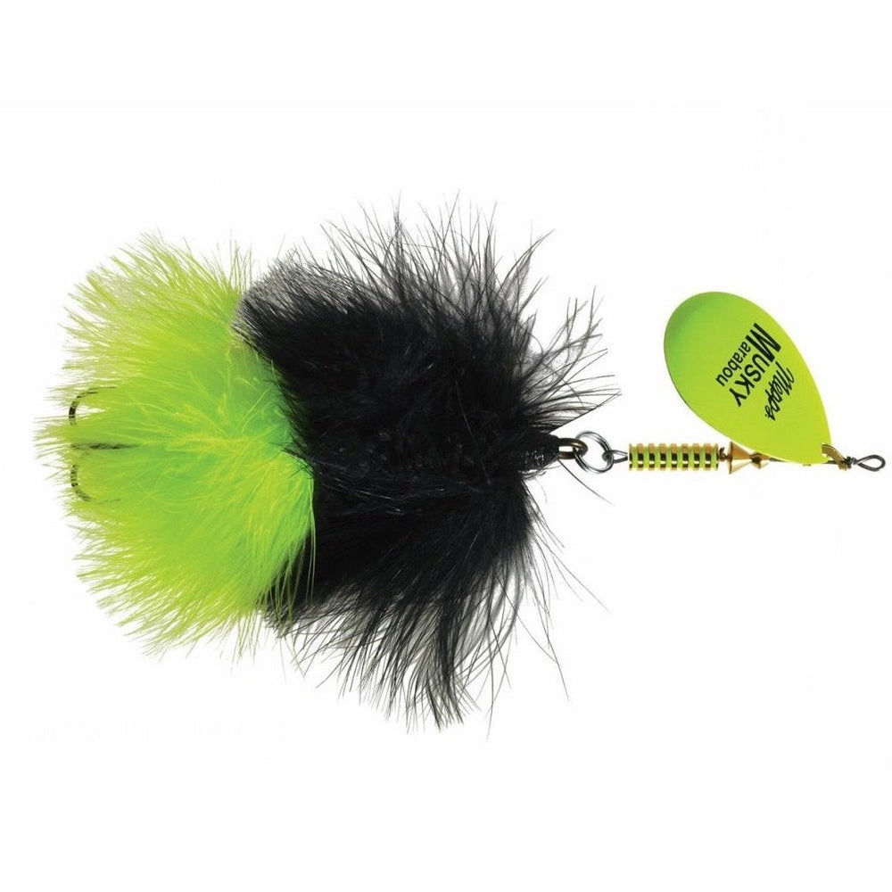 Mepps Musky Marabou - EOL Hot Chartreuse / Black Chartreuse / 1 1/4 oz