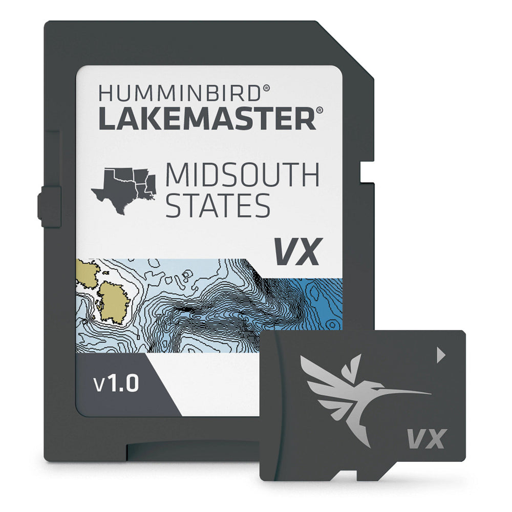 Humminbird LakeMaster VX Digital GPS Maps Midsouth States V1